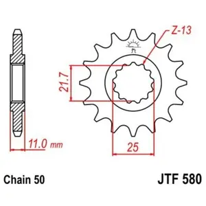 Motorcycle sprocket JT Sprockets Yamaha FZ6 600 N S image-0