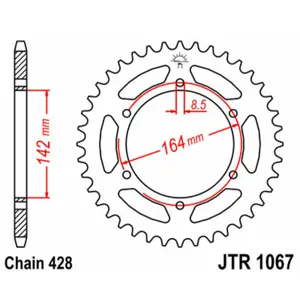 Motorcycle crown JT Sprockets Hyosung Gt 125 Comet Naked image-0
