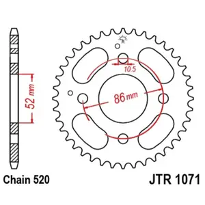 Motorcycle crown JT Sprockets Kymco People 125 E2 image-0