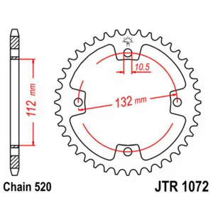 Motorcycle crown JT Sprockets Kymco Maxxer 300 image-0