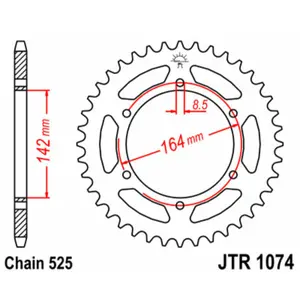 Motorcycle crown JT Sprockets Hyosung GT 650 Comet R image-0
