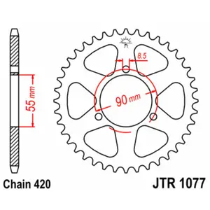 Motorcycle crown JT Sprockets Rieju RS1 50 image-0