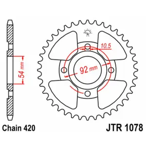 Motorcycle crown JT Sprockets Yamaha TZR 50 image-0