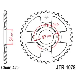 Motorcycle crown JT Sprockets Yamaha TZR 50 image-0