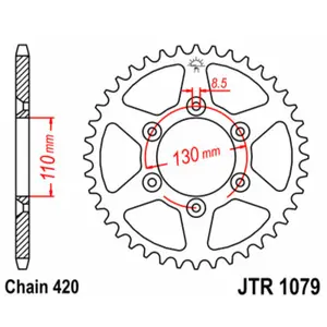 Motorcycle crown JT Sprockets 420 image-0