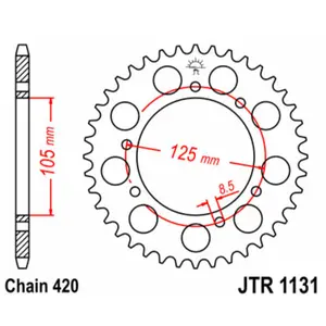 Motorcycle crown JT Sprockets Derbi Senda 50 R X-Trem image-0