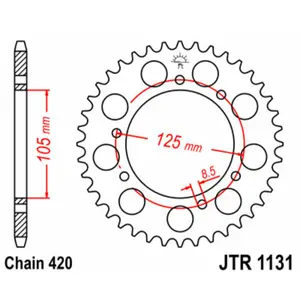 Motorcycle crown JT Sprockets Derbi Senda 50 Hyp DRD Evo image-0