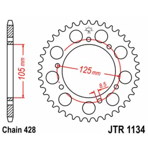Motorcycle crown JT Sprockets Derbi Cross City 125 image-0