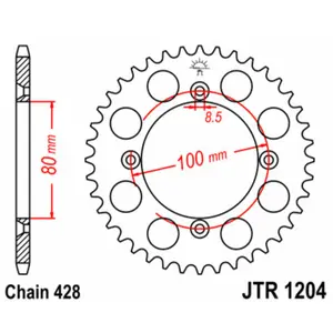 Motorcycle crown JT Sprockets Honda CRF 125 F 16/19 image-0