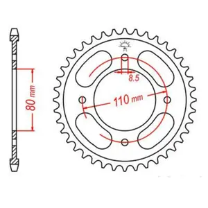 Motorcycle crown JT Sprockets Honda CB 125 F image-0