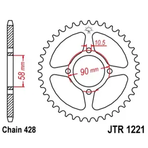 Motorcycle crown JT Sprockets Honda CBR 125 RT image-0