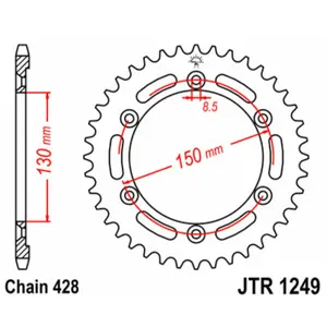 Motorcycle crown JT Sprockets Honda XLR 125 R image-0