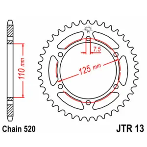 Motorcycle crown JT Sprockets Cagiva Aletta ORO 125 image-0