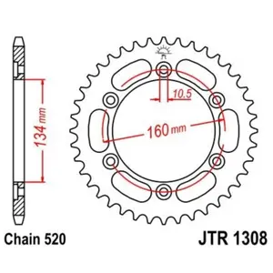 Motorcycle crown JT Sprockets Honda CBR 600 RR image-0
