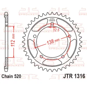 Motorcycle crown JT Sprockets Honda NC 700 X DCT ABS image-0