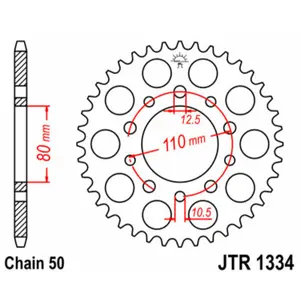 Standard Steel Motorcycle Crown JT Sprockets 530 Honda CB 900 F Bol d'Or SC09 image-0