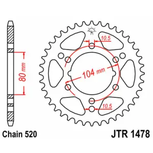 Standard Steel Motorcycle Crown JT Sprockets 520 Kawasaki Ninja ZX-7 RR (ZX750N) image-0