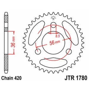 Standard Steel Motorcycle Sprocket JT Sprockets 420 Suzuki image-0