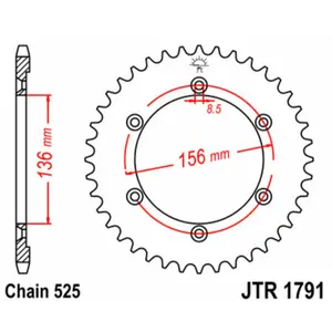 Standard Steel Motorcycle Crown JT Sprockets 525 Suzuki DR 650 SE image-0
