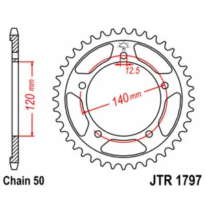 Standard Steel Motorcycle Crown JT Sprockets 530 Suzuki GSX 1400 image-0