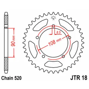 Standard Steel Motorcycle Crown JT Sprockets 520 Aprilia Tuareg 125 image-0