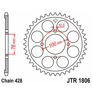Standard Steel Motorcycle Crown JT Sprockets 428 Suzuki RG 125 F 56T image-0