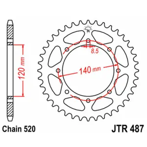 Standard Motorcycle Sprocket JT Sprockets 520 image-0