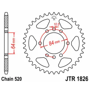 Standard Steel Motorcycle Crown JT Sprockets 520 Kawasaki KFX 400 2WD (KSF400A) image-0