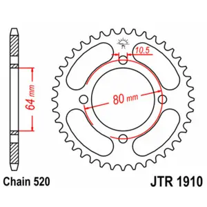 Standard Steel Motorcycle Crown JT Sprockets 520 Aeon Cobra 125 RS image-0