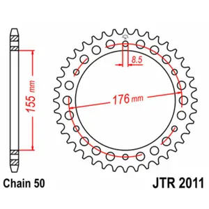 Standard Steel Motorcycle Crown JT Sprockets 530 Triumph Speed Triple 1050 ABS image-0