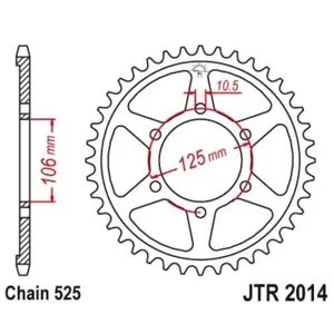 Standard Steel Motorcycle Crown JT Sprockets 525 Triumph Daytona 675 image-0