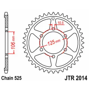 Standard Steel Motorcycle Crown JT Sprockets 525 Triumph Speed Twin 1200 RS image-0