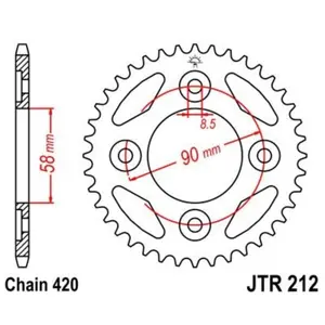 Standard Motorcycle Sprocket JT Sprockets 420 image-0