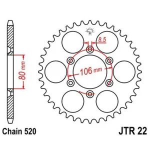 Standard Steel Motorcycle Crown JT Sprockets 520 Aprilia 125 SX 45T image-0