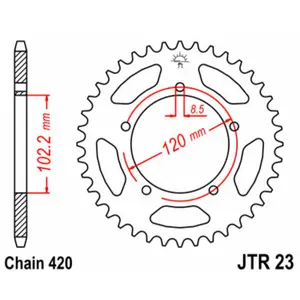 Standard Steel Motorcycle Crown JT Sprockets 420 Aprilia RS 50 image-0