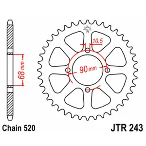 Standard Steel Motorbike Sprocket - Reinforced 520 Version JT Sprockets image-0