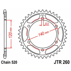 Standard Steel Motorcycle Sprocket - 520 JT Sprockets image-0