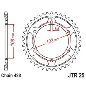 Standard Steel Motorcycle Crown JT Sprockets 428 Aprilia RS4 125 58T image-0