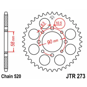 Standard Steel Motorcycle Crown JT Sprockets 520 Honda XL 125 Varadero (JC49) 41T image-0