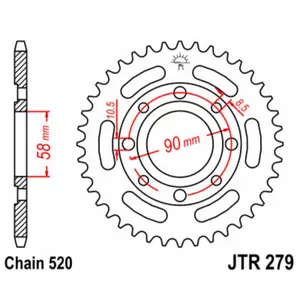 Standard Steel Motorcycle Crown JT Sprockets 520 Honda Rebel 250 (MC13) image-0