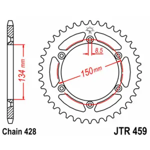 Standard Steel Motorcycle Crown JT Sprockets 428 Kawasaki KDX 125 SR (KDX125A) image-0