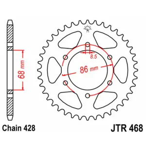 Standard Steel Motorcycle Crown JT Sprockets 428 Kawasaki AR 125 (AR125A) image-0