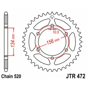 Standard Steel Motorcycle Crown JT Sprockets 520 Kawasaki KR-1 250 S (KR250C) image-0