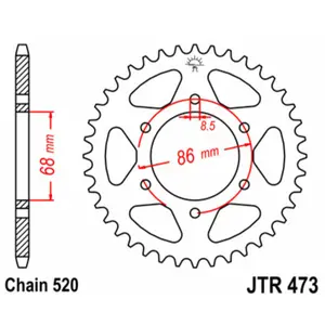 Standard Steel Motorcycle Crown JT Sprockets 520 Kawasaki Z 250 (KZ250D) image-0