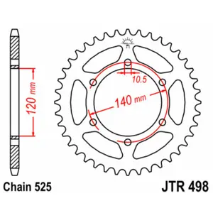 Standard Motorcycle Sprocket JT Sprockets 525 image-0