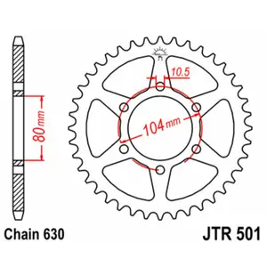 Standard Steel Motorcycle Crown JT Sprockets 630 Kawasaki Z 1000 CSR (KZ1000M) image-0