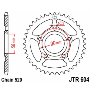 Standard Steel Motorcycle Crown JT Sprockets 520 Gilera SP01 125 40T image-0