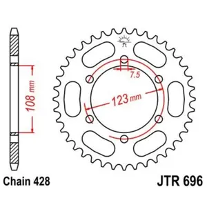 Standard Steel Motorcycle Crown JT Sprockets 428 Aprilia W4 / Cagiva K3 49T image-0
