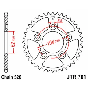 Standard Steel Motorcycle Crown JT Sprockets 520 Aprilia RS 125 image-0