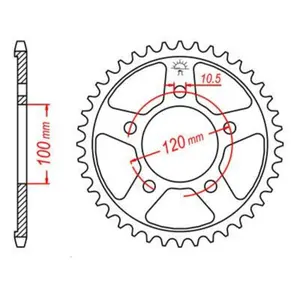 Standard Steel Motorcycle Crown JT Sprockets 525 Aprilia Dorsoduro 750 image-0